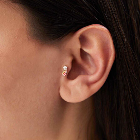 Mineli Kuyruklu Yıldız Tragus Piercing