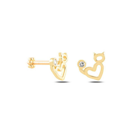 Kedi Sevgisi Tektaş Model Tragus Piercing