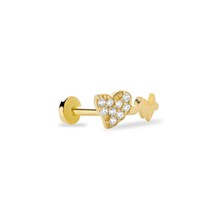 Kalp Atışı Model Tragus Piercing