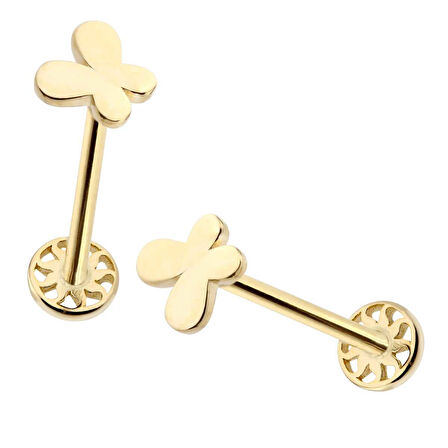 Kelebek Plaka Tragus Piercing