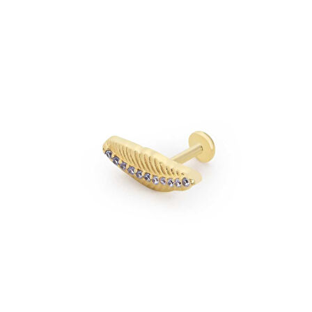 Taşlı Yaprak Model Tragus Piercing