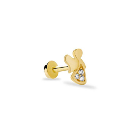 Taşlı Melek Figür Tragus Piercing