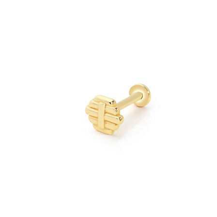 Çizgi Detaylı Tragus Piercing