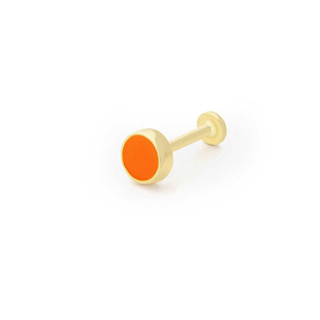 Yuvarlak Model Turuncu Mine Tragus Piercing