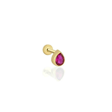 Kırmızı Damla Tragus Piercing