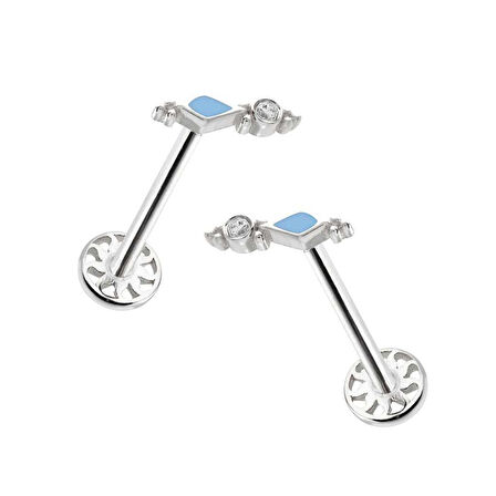 Mavi Mineli Vintage Tragus Piercing