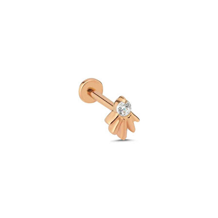 Yarım Yelpaze Model Tektaş Tragus Piercing