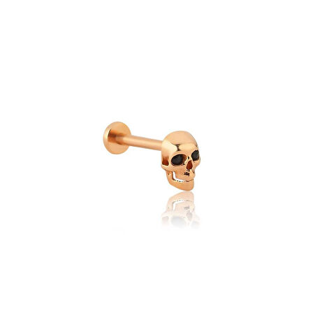 Kuru Kafa Siyah Taş Detaylı Tragus Piercing