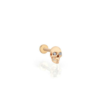 Kuru Kafa Taş Detaylı Tragus Piercing