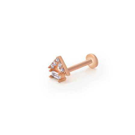 Ev Model Baget Taşlı Tragus Piercing