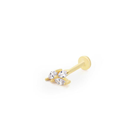 Üçlü Markiz Taşlı Tragus Piercing