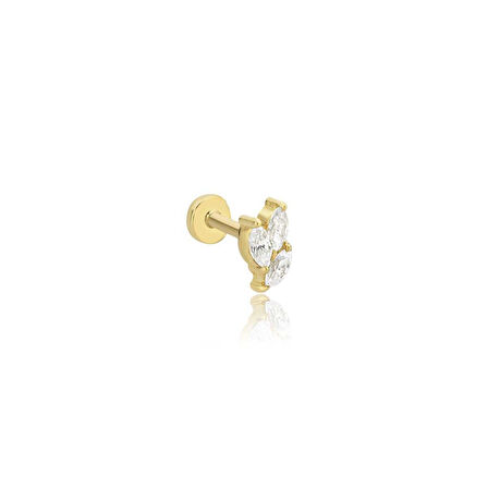 Üçlü Markiz Taşlı Tragus Piercing