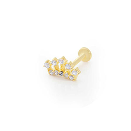 Taç Model Taşlı Tragus Piercing