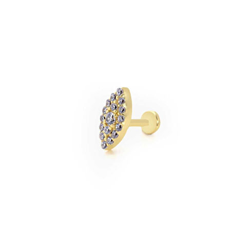 Markiz Model Taşlı Tragus Piercing