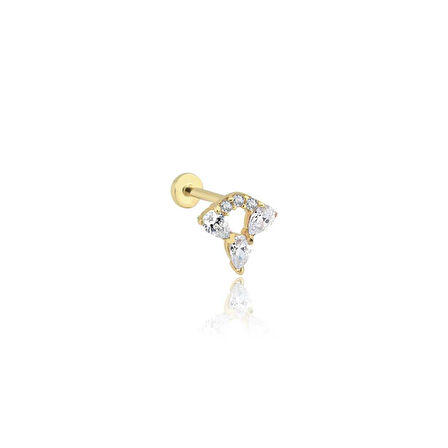 Üç Damla Taş Model Tragus Piercing
