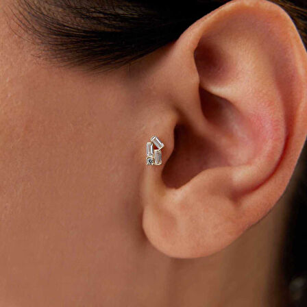 Üçlü Baget Tragus Piercing