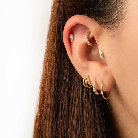 Beş Taşlı Minimal Tragus Piercing