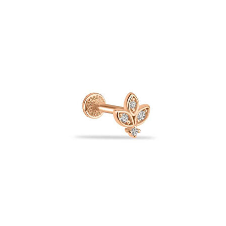 Ucu Taşlı Lotus Motifli Tragus Piercing