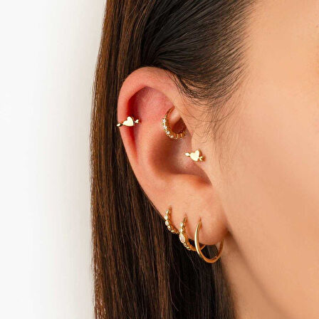 Aşk Oku Motifli Minimal Tragus