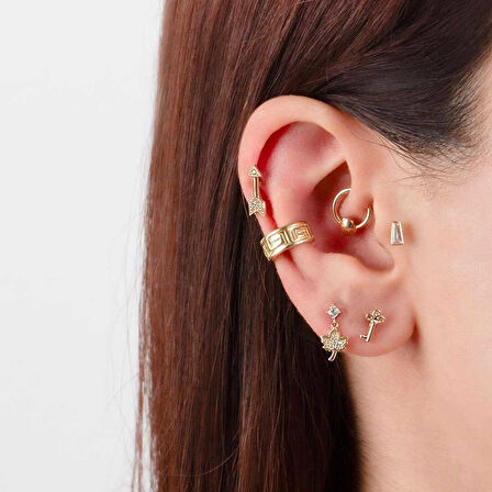 Yamuk Baget Taşlı Tragus Piercing