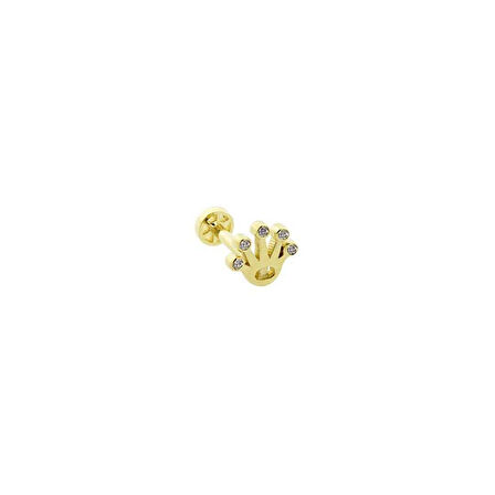 Ucu Taşlı Taç Tragus Piercing