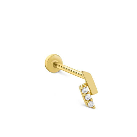 Neri Taşlı Tragus Piercing