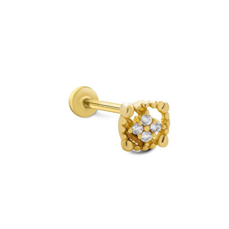Line Taşlı Tragus Piercing