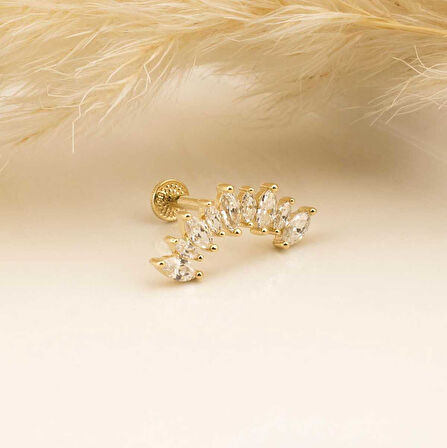 9 Markis Taşlı Tragus Piercing