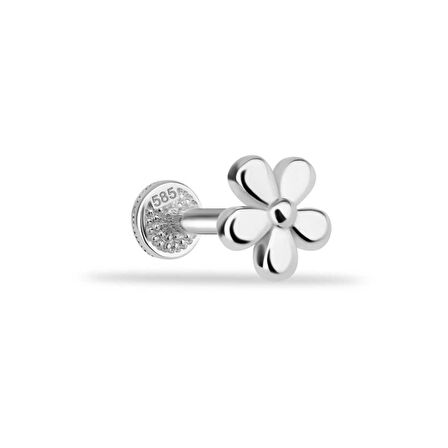 Çiçek Motifli Minimal Tragus Piercing