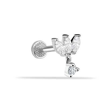 Markis Taşlı Sallantılı Minimal Tragus Piercing