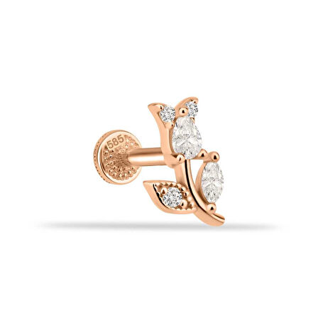 Taşlı Çiçek Tragus Piercing