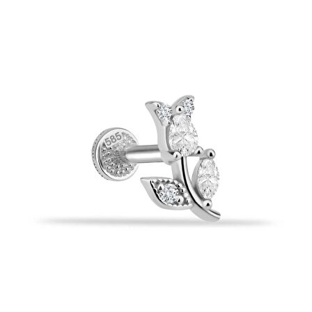 Taşlı Çiçek Tragus Piercing