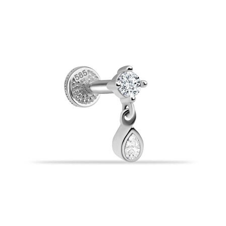 Damla Taş Sallantılı Minimal Tragus Piercing