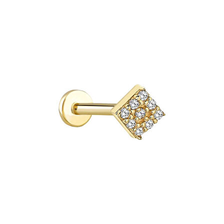 Kare Taşlı Tragus Piercing