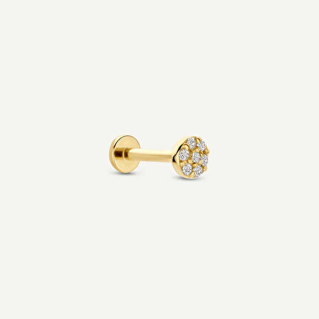 Oval Taşlı Tragus Piercing