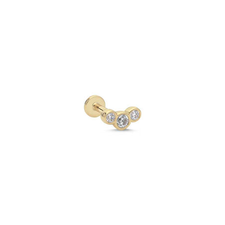 Üç Taşlı Tragus Piercing