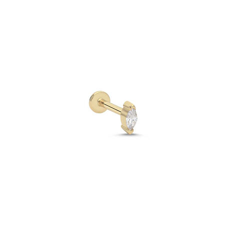 Beyaz Taşlı Tragus Piercing