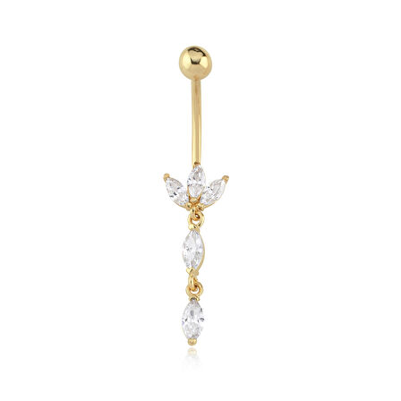Lotus Sallantılı Göbek Piercing