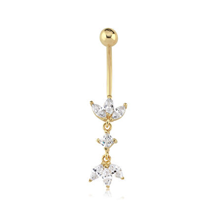 Double Lotus Göbek Piercing