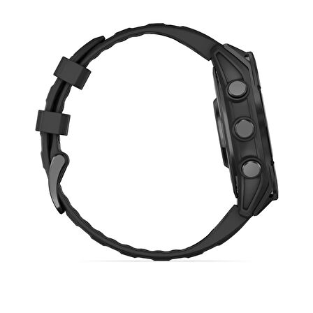 Garmin Fenix 8 - 47 mm AMOLED - Slate Gri Siyah Silikon Kayışlı