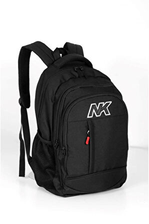 NK Siyah Unisex Okul Sırt Çantası 15' Laptop Bölmeli Çanta-9001
