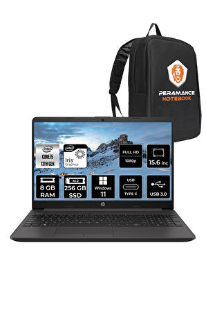 HP 250R G9 i5 1335U 8GB RAM 256GB SSD 15.6'' Full HD W11P Dizüstü Bilgisayar & PER4 ÇANTA 