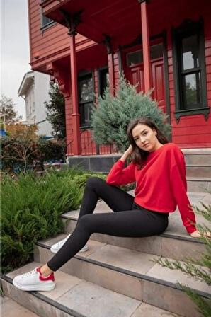 Kadın Siyah Yüksek Bel Termal Tayt