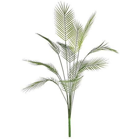 Yapay Çiçek Dal Areka Palmiye 12 Yaprak 130 cm Salon Çiçeği Yapay Bitki