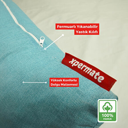 XPERMATE Sarılma Yastığı , Uyku Yastığı , Bacak Arası Yastığı Dikdörtgen 150x25x10 cmMavi