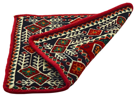 Dekoratif Otantik Çift Taraflı Fermuarlı Kilim Şark Köşesi Minder Kılıfı (40cmx41cm) Mod5