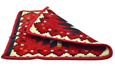 Dekoratif Otantik Çift Taraflı Fermuarlı Kilim Şark Köşesi Minder Kılıfı (40cmx41cm) Mod12