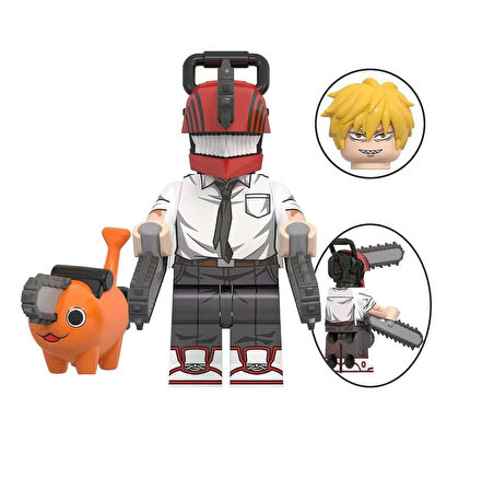 Chainsaw Man Anime Mini Figür Denji ve Pochita X-374