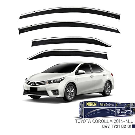 Toyota Corolla Niken Kromlu Cam Rüzgarlığı 4lü Set 2014 2018