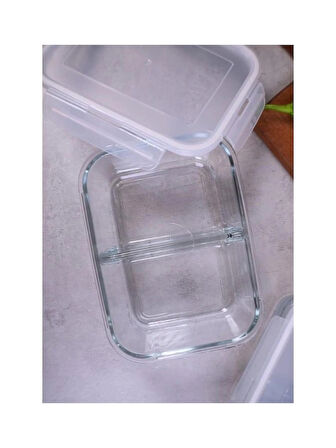 L AV Fresco Dikdörtgen Bölmeli Kilitli Saklama Kabı 1700 Cc - 1 adet